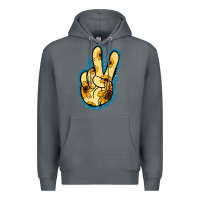 Rock Yellow Glitter Sunflower Peace Sign Premium Hoodie - Jasminsmagicworld