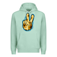 Seafoam Yellow Glitter Sunflower Peace Sign Premium Hoodie - Jasminsmagicworld