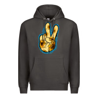 Smoke Yellow Glitter Sunflower Peace Sign Premium Hoodie - Jasminsmagicworld