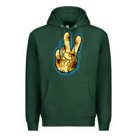 Sports Green Yellow Glitter Sunflower Peace Sign Premium Hoodie - Jasminsmagicworld