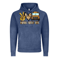 Vintage Denim peace love bus Vintage Hoodie - CowhideDigitalArt