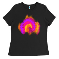 Black tie dye glitter patch Ladies Tee - AdoDesignShop