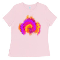 Bubblegum Pink tie dye glitter patch Ladies Tee - AdoDesignShop