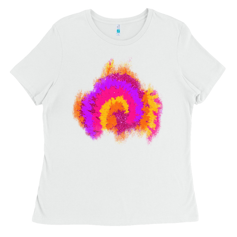 Tie Dye Glitter Patch Ladies Tee by AdoDesignShop | Teevron