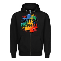 Black autism advocate Zipper Hoodie - MaliasSmallBusiness