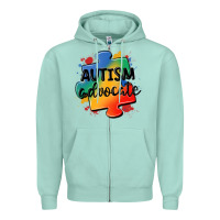 Seafoam autism advocate Zipper Hoodie - MaliasSmallBusiness