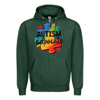 Sports Green autism advocate Zipper Hoodie - MaliasSmallBusiness