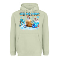 Matcha winter vibes Heavyweight Hoodie - MaliasSmallBusiness