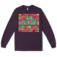 Plum mama with tie dye and flowers Long Sleeve Tee - Artiststas