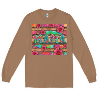 Toasted Coconut mama with tie dye and flowers Long Sleeve Tee - Artiststas