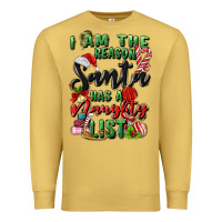 Antique Gold i am the reason santa has a naughty list Premium Sweatshirt - MaliasSmallBusiness