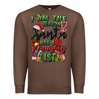 Chestnut i am the reason santa has a naughty list Premium Sweatshirt - MaliasSmallBusiness