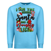 Ocean Blue i am the reason santa has a naughty list Premium Sweatshirt - MaliasSmallBusiness