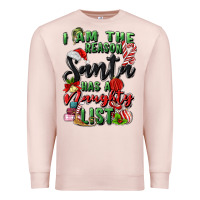 Pale Pink i am the reason santa has a naughty list Premium Sweatshirt - MaliasSmallBusiness