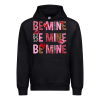 Black Be mine be mine be mine Valentine's Day Urban Hoodie - HowdyJamesFarm