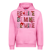 Fuchsia Pink Be mine be mine be mine Valentine's Day Urban Hoodie - HowdyJamesFarm