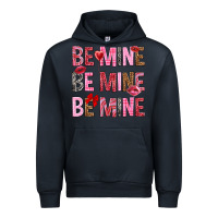 Navy Be mine be mine be mine Valentine's Day Urban Hoodie - HowdyJamesFarm