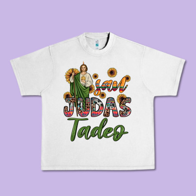 San Judas Tadeo Sunflower Urban Heavy Tee Designed By Jahusdesignshop
