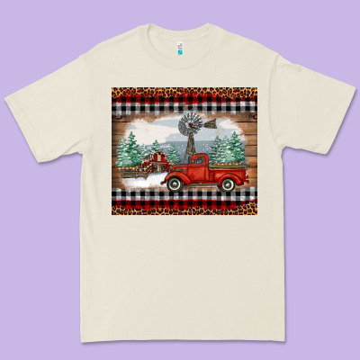 Christmas Farm And Truck Premium Tee Designed By Ranaportraitstore