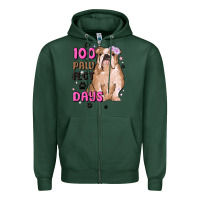 Sports Green 100 days of school Zipper Hoodie - MaliasSmallBusiness