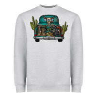 Heather Grey soldier truck Heavyweight Sweatshirt - CowhideDigitalArt