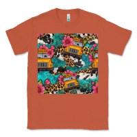 Copper western school bus seamless pattern Classic Tee - BundleAndBundleShop