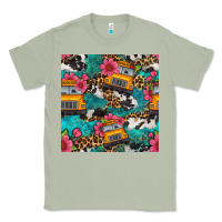 Matcha western school bus seamless pattern Classic Tee - BundleAndBundleShop