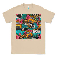 Mushroom western school bus seamless pattern Classic Tee - BundleAndBundleShop