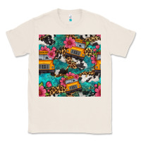 Natural western school bus seamless pattern Classic Tee - BundleAndBundleShop