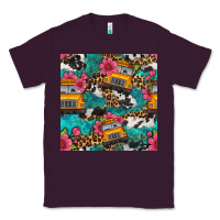 Plum western school bus seamless pattern Classic Tee - BundleAndBundleShop