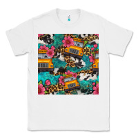 White western school bus seamless pattern Classic Tee - BundleAndBundleShop