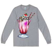 Heather Grey milkshake Long Sleeve Tee - AdoDesignShop