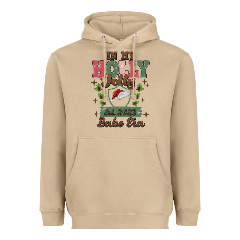 In My Holly Jolly Babe Era Heavyweight Hoodie by MaliasSmallBusiness | Teevron