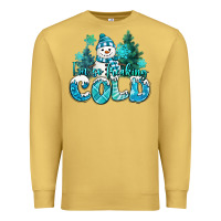 Antique Gold im so freaking cold snowman Premium Sweatshirt - MaliasSmallBusiness