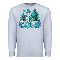 Heather Grey im so freaking cold snowman Premium Sweatshirt - MaliasSmallBusiness
