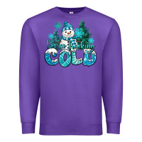 Purple im so freaking cold snowman Premium Sweatshirt - MaliasSmallBusiness