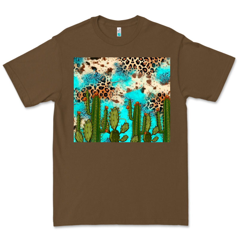 Cactus Turquoise Leopard Cowhide Tumbler Rana Premium Tee by RanaPortraitStore | Teevron