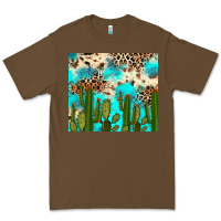 Cacao cactus turquoise leopard cowhide tumbler rana Premium Tee - RanaPortraitStore