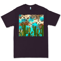 Plum cactus turquoise leopard cowhide tumbler rana Premium Tee - RanaPortraitStore