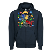 Navy autism listen learn advocate Zipper Hoodie - MaliasSmallBusiness