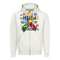 Oatmeal Heather autism listen learn advocate Zipper Hoodie - MaliasSmallBusiness