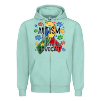 Seafoam autism listen learn advocate Zipper Hoodie - MaliasSmallBusiness