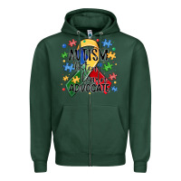 Sports Green autism listen learn advocate Zipper Hoodie - MaliasSmallBusiness