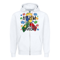 White autism listen learn advocate Zipper Hoodie - MaliasSmallBusiness