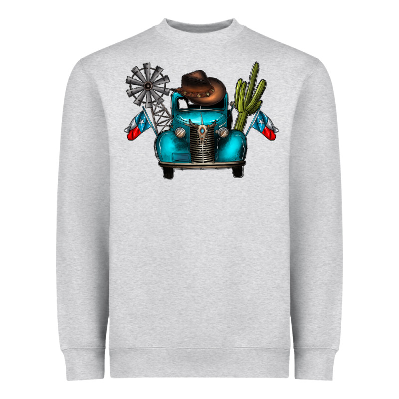 Texas Truck Heavyweight Sweatshirt by CowhideDigitalArt | Teevron