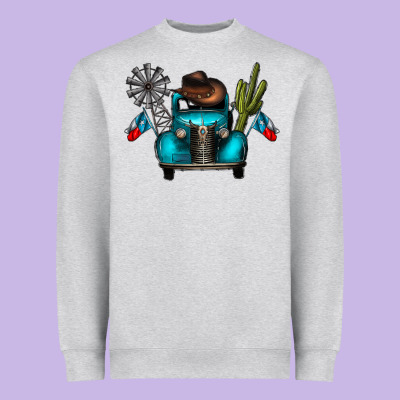 Texas Truck Heavyweight Sweatshirt Designed By Cowhidedigitalart