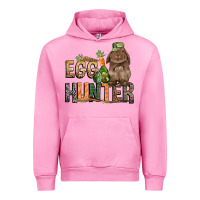 Fuchsia Pink Egg hunter with rabbit Easter Day Urban Hoodie - HowdyJamesFarm