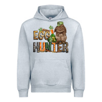 Heather Grey Egg hunter with rabbit Easter Day Urban Hoodie - HowdyJamesFarm