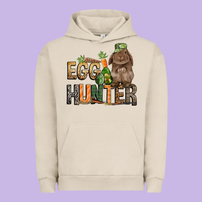 Egg Hunter With Rabbit Easter Day Urban Hoodie Designed By Howdyjamesfarm