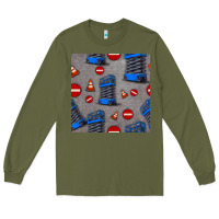 Scissor Lift Seamless Pattern Long Sleeve Tee | Teevron